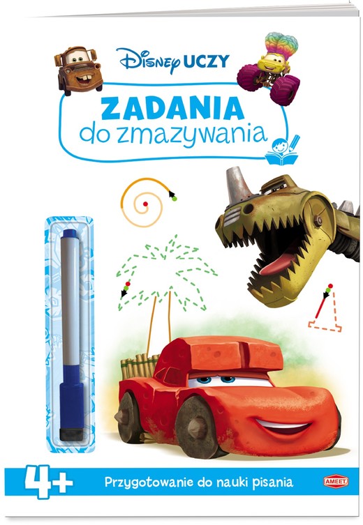 okładka Disney Uczy. Zadania do zmazywania. Auta w trasie książka | Opracowanie zbiorowe