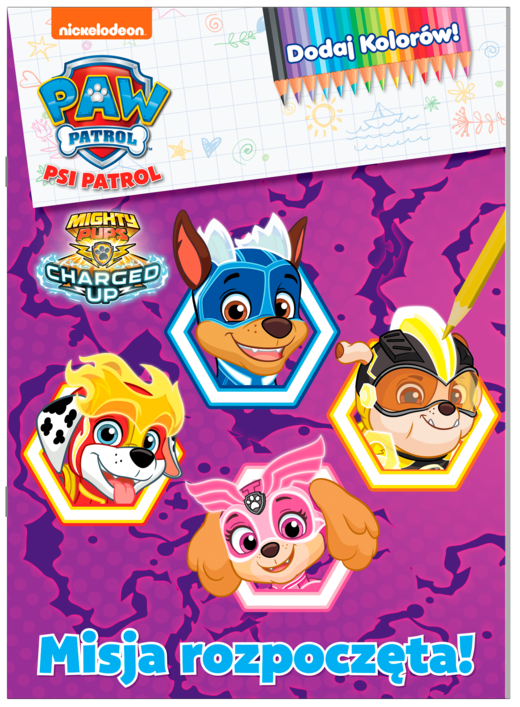 okładka Psi Patrol Dodaj kolorów! Barwne przygody piesków książka