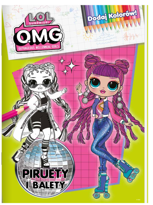 okładka L.O.L. Surprise! Dodaj kolorów Piruety i balety książka