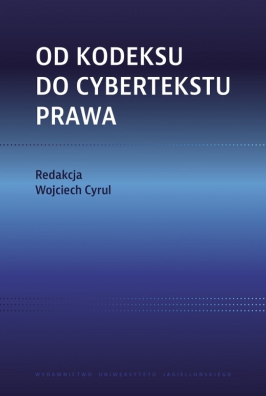 okładka Od kodeksu do cybertekstu prawa książka