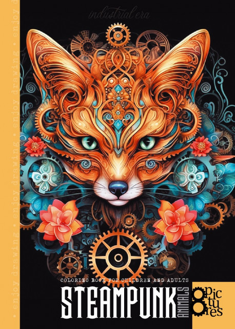 okładka Kolorowanka A4 Steampunk Lis książka
