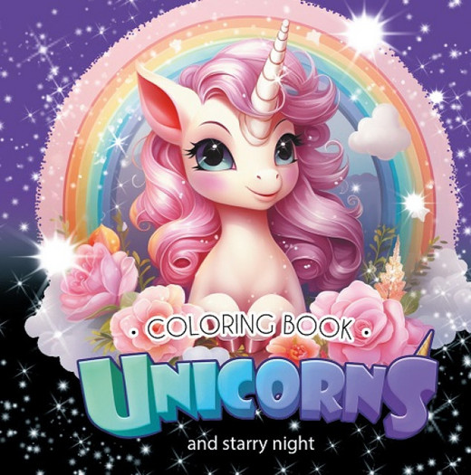 okładka Kolorowanka usztywniana Unicorns Jednorożce książka