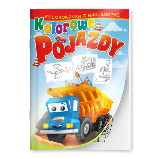 okładka Kolorowe pojazdy. Kolorowanka z naklejkami książka