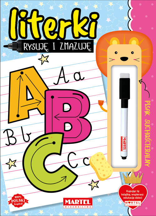 okładka Literki z flamastrem. Rysuję i zmazuję książka | Salamon Katarzyna