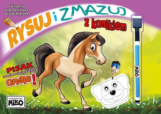 okładka Rysuj i zmazuj z konikiem książka | Opracowanie zbiorowe