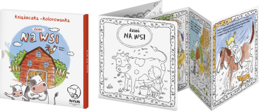 okładka Książeczka kolorowanka dzień na wsi książka | Opracowanie zbiorowe
