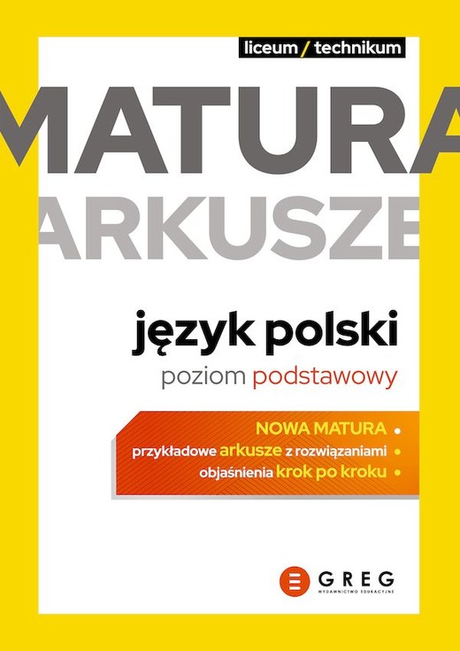 okładka Język polski. Poziom podstawowy. Arkusze książka