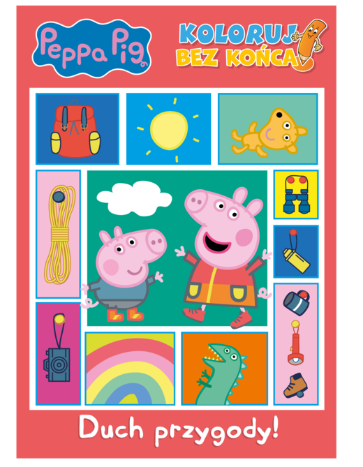 okładka Duch przygody! Świnka Peppa. Koloruj bez końca! książka | Opracowanie zbiorowe