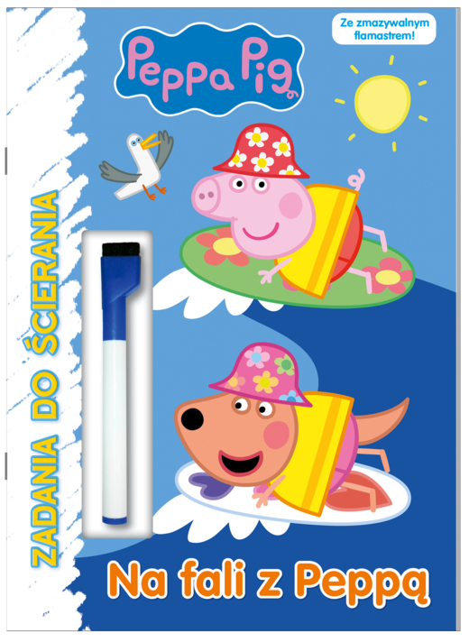 okładka Na fali z Peppą. Świnka Peppa. Zadania do ścierania książka | Opracowanie zbiorowe