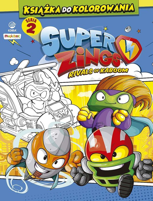 okładka SuperZings. Książka do kolorowania. Seria 2 książka | Opracowanie zbiorowe