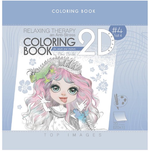 okładka Kolorowanka antystresowa 200x200 20 kartek Usztywniana 2D brokat Top Images książka