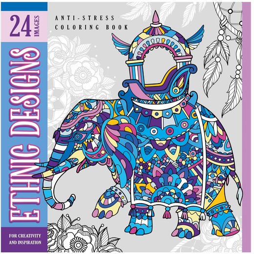 okładka Kolorowanka antystresowa 200x200 12 kartek BR Ethnic Designs książka