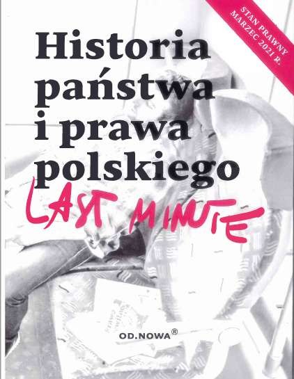 okładka Historia Państwa i Prawa 2021. Last Minute książka | Opracowanie zbiorowe