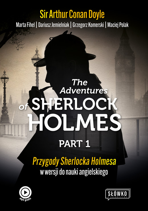 okładka The Adventures of Sherlock Holmes. Przygody Sherlocka Holmesa w wersji do nauki angielskiego wyd. 2023 książka