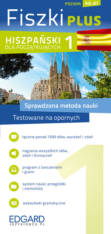 okładka Hiszpański. Fiszki Plus dla początkujących 1 wyd. 2 książka