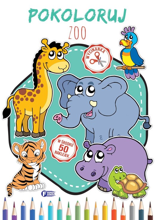 okładka Pokoloruj zoo książka | Opracowanie zbiorowe
