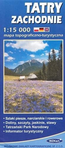 okładka Mapa Tatry Zachodnie 1:15 000 WZKart książka