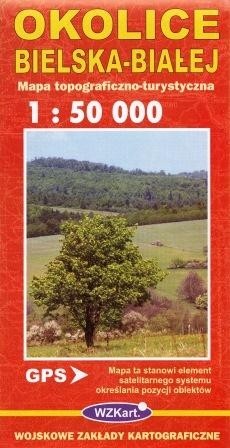 okładka Mapa Okolice Bielska-Białej 1:50 000 WZKart książka