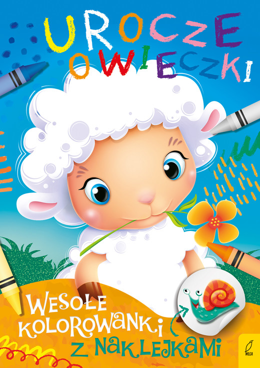 okładka Urocze owieczki. Wesołe kolorowanki z naklejkami książka | Opracowanie zbiorowe
