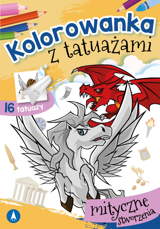 okładka Mityczne stworzenia. Kolorowanka z tatuażami książka | Opracowanie zbiorowe