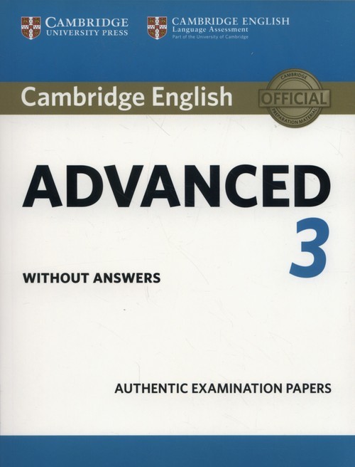 okładka Cambridge English Advanced 3 Authentic examination papers książka | Opracowanie zbiorowe