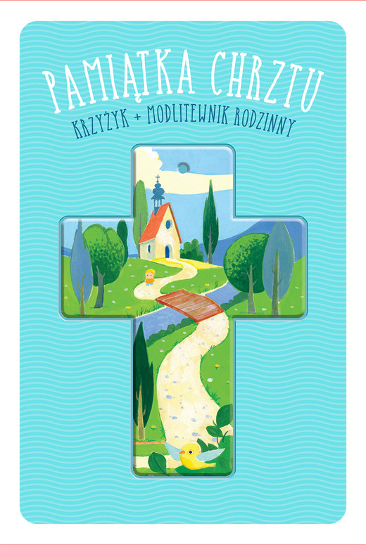 okładka Pamiątka chrztu krzyżyk + modlitewnik rodzinny książka