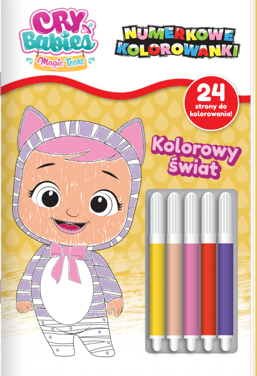 okładka Kolorowy świat. Numerkowe kolorowanki. Cry Babies książka | Opracowanie zbiorowe