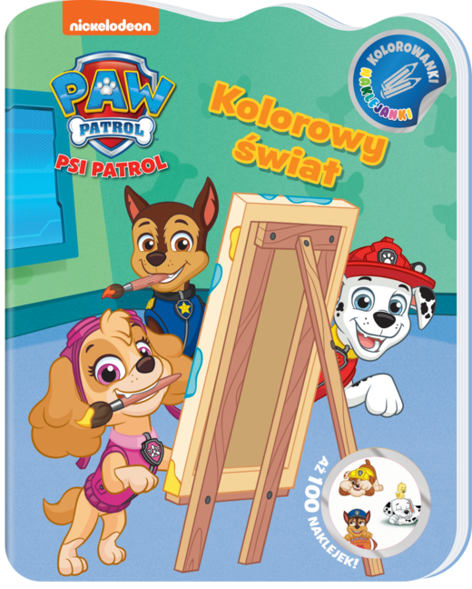 okładka Kolorowy świat. Psi Patrol. Kolorowanki naklejanki książka | Opracowanie zbiorowe