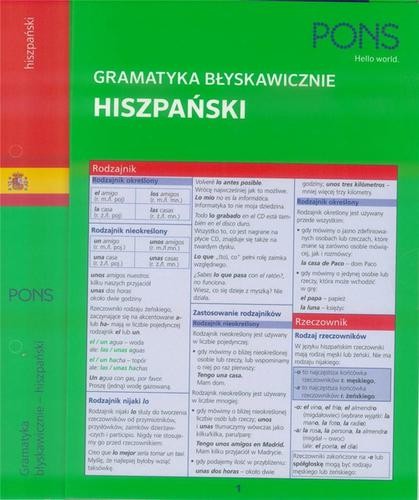 okładka Błyskawicznie gramatyka hiszpańska PONS książka | Opracowanie zbiorowe