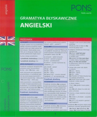 okładka Błyskawicznie gramatyka angielska PONS książka | Opracowanie zbiorowe