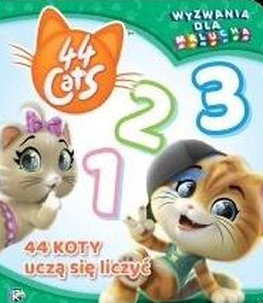okładka 4 koty uczą się liczyć. Wyzwania dla malucha. 44 cats książka | Opracowanie zbiorowe