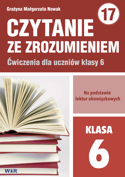 okładka Czytanie ze zrozumieniem dla klasy 6 książka