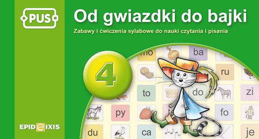 okładka PUS Od gwiazdki do bajki część Zabawy i ćwiczenia sylabowe do nauki czytania i pisania 4 książka