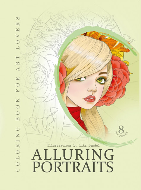 okładka Kolorowanka kreatywna A4 Portraits zielona książka