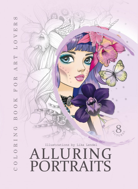 okładka Kolorowanka kreatywna A4 Portraits fioletowa książka