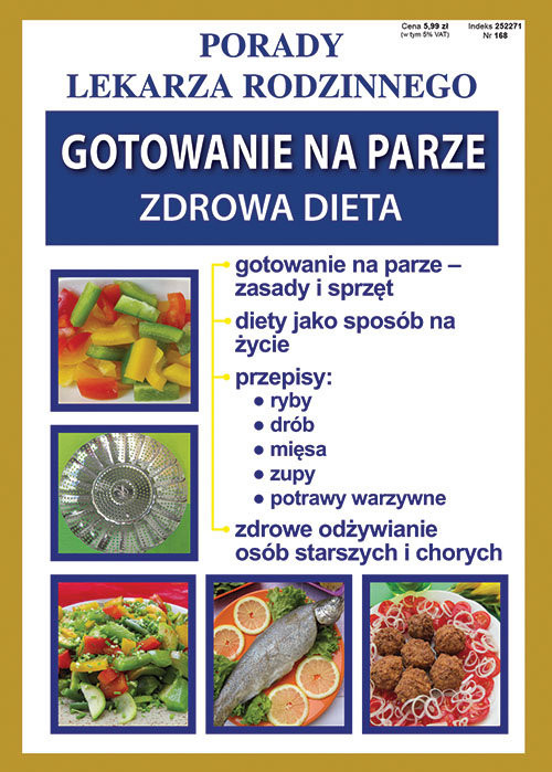 okładka Gotowanie na parze Zdrowa dieta Porady Lekarza Rodzinnego 168 książka
