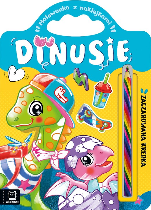 okładka Dinusie. Zaczarowana kredka. Malowanka z naklejkami książka