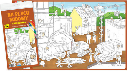 okładka Kolorowanka XL. Na placu budowy 2 sztuki książka