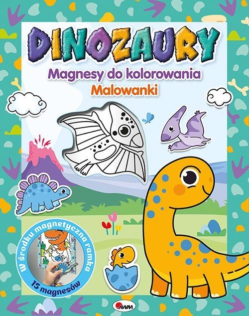 okładka Dinozaury. Magnesy do kolorowania książka