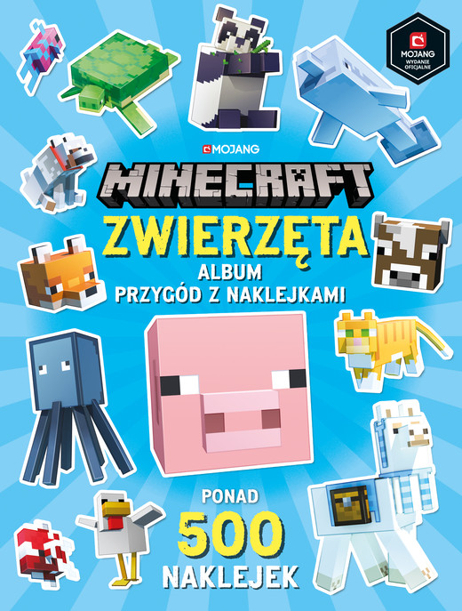 okładka Zwierzęta. Album przygód z naklejkami. Minecraft książka | Jelley Craig