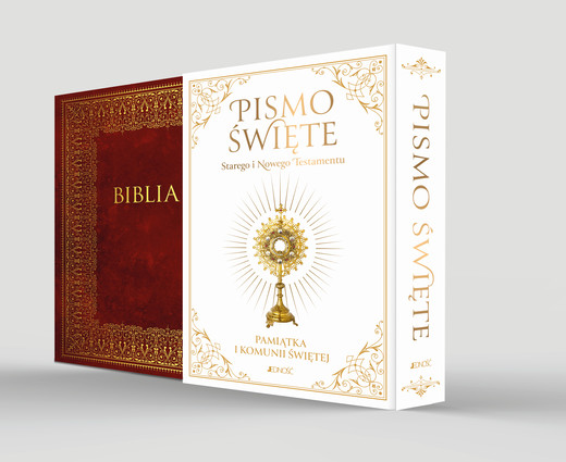 okładka Pismo Święte Starego i Nowego Testamentu. Biblia Domowa.. Pamiątka I Komunii Świętej książka | Romaniuk Kazimierz
