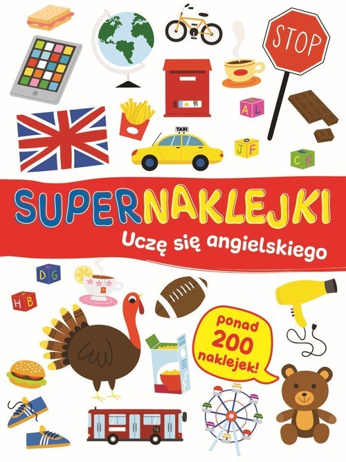 okładka Supernaklejki Uczę się angielskiego książka