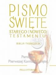 okładka Biblia Tysiąclecia duża TW (komunia) książka | Praca Zbiorowa