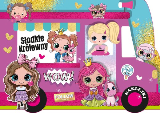 okładka Słodkie królewny. Kolorowanka z wykrojnika książka