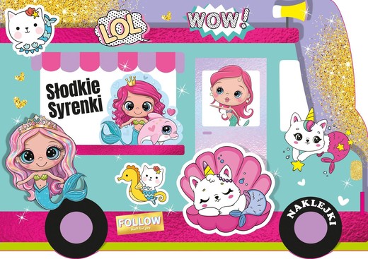 okładka Słodkie syrenki. Kolorowanka z wykrojnika książka