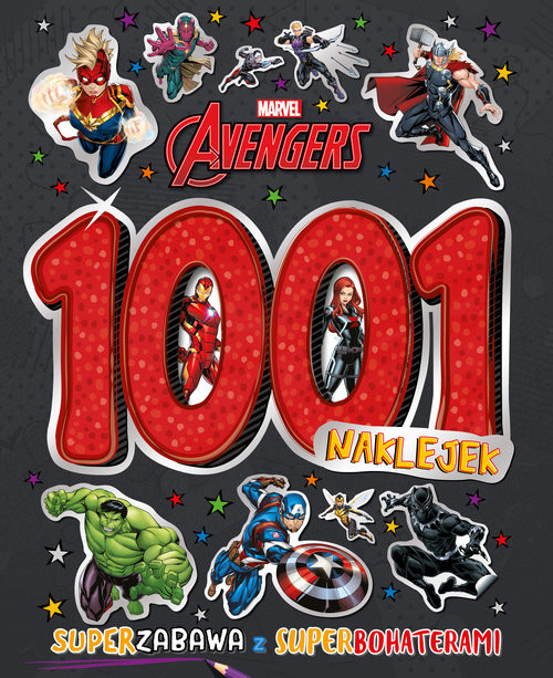 okładka 1001 naklejek. Marvel Avengers książka