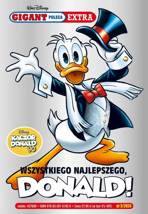 okładka Wszystkiego najlepszego Donald. Tom 3/2024. Gigant Poleca Extra książka