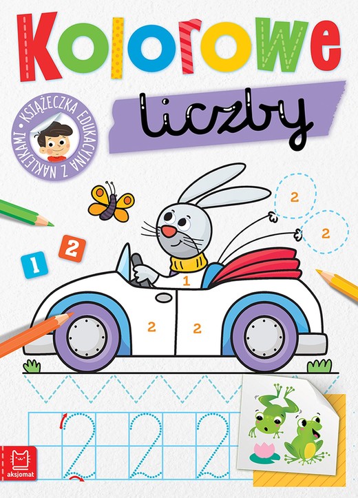 okładka Kolorowe liczby. Edukacyjna książeczka z naklejkami książka