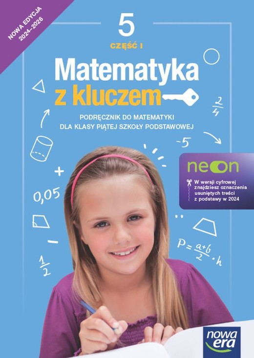 okładka Matematyka z kluczem NEON podręcznik dla klasy 5 część 1 szkoły podstawowej EDYCJA 2024-2026 książka