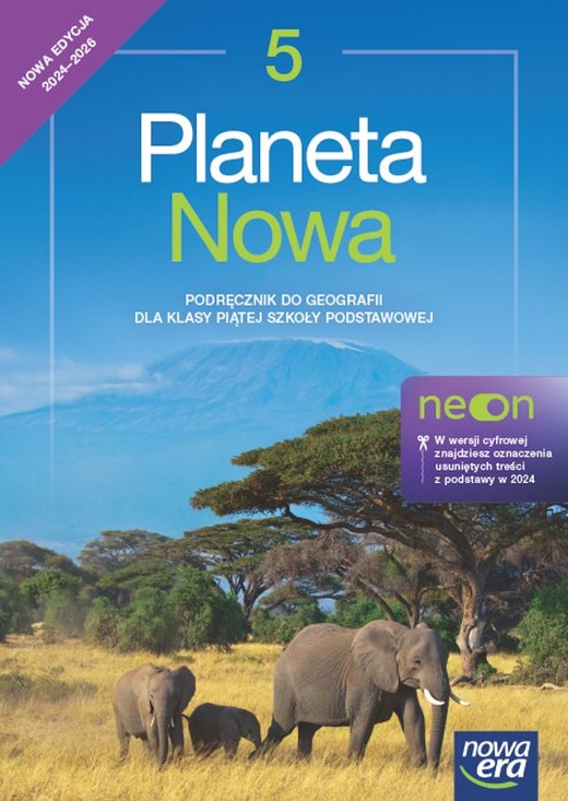 okładka Geografia Planeta nowa NEON podręcznik dla klasy 5 szkoły podstawowej EDYCJA 2024-2026 książka